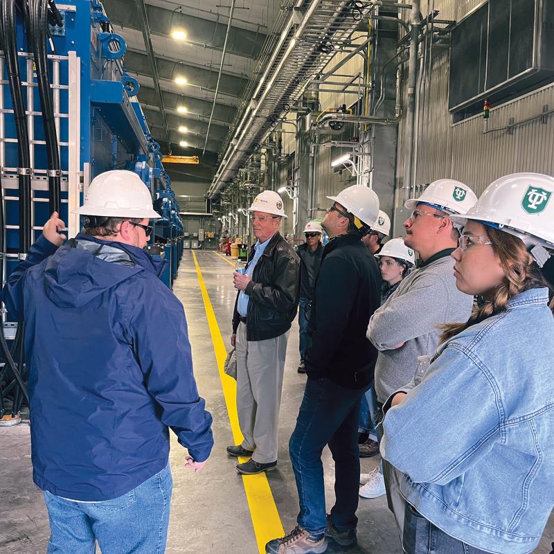 Tulane university students out on the work field.
